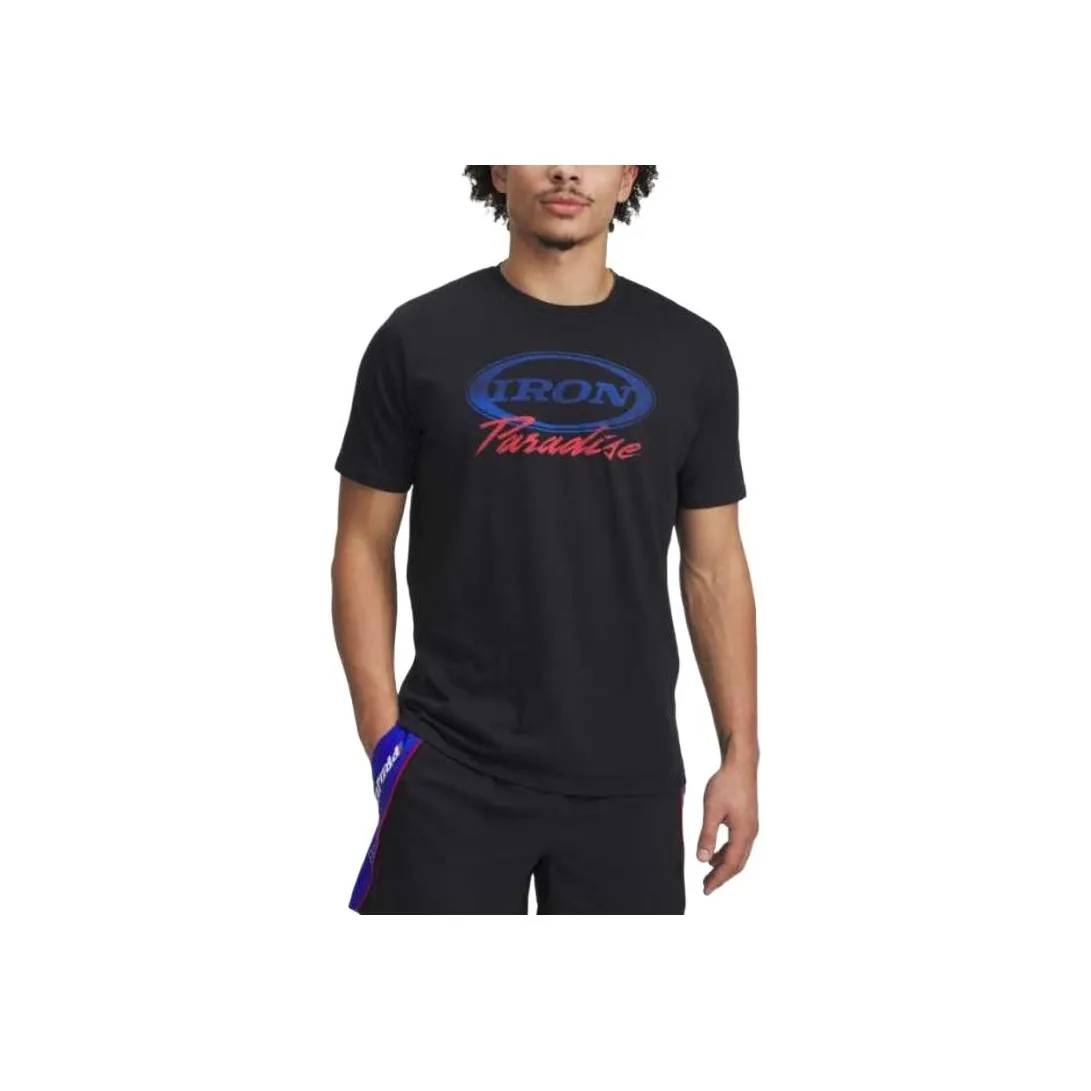 Under Armour UA Project Rock Iron Paradise T Shirt Men's Black