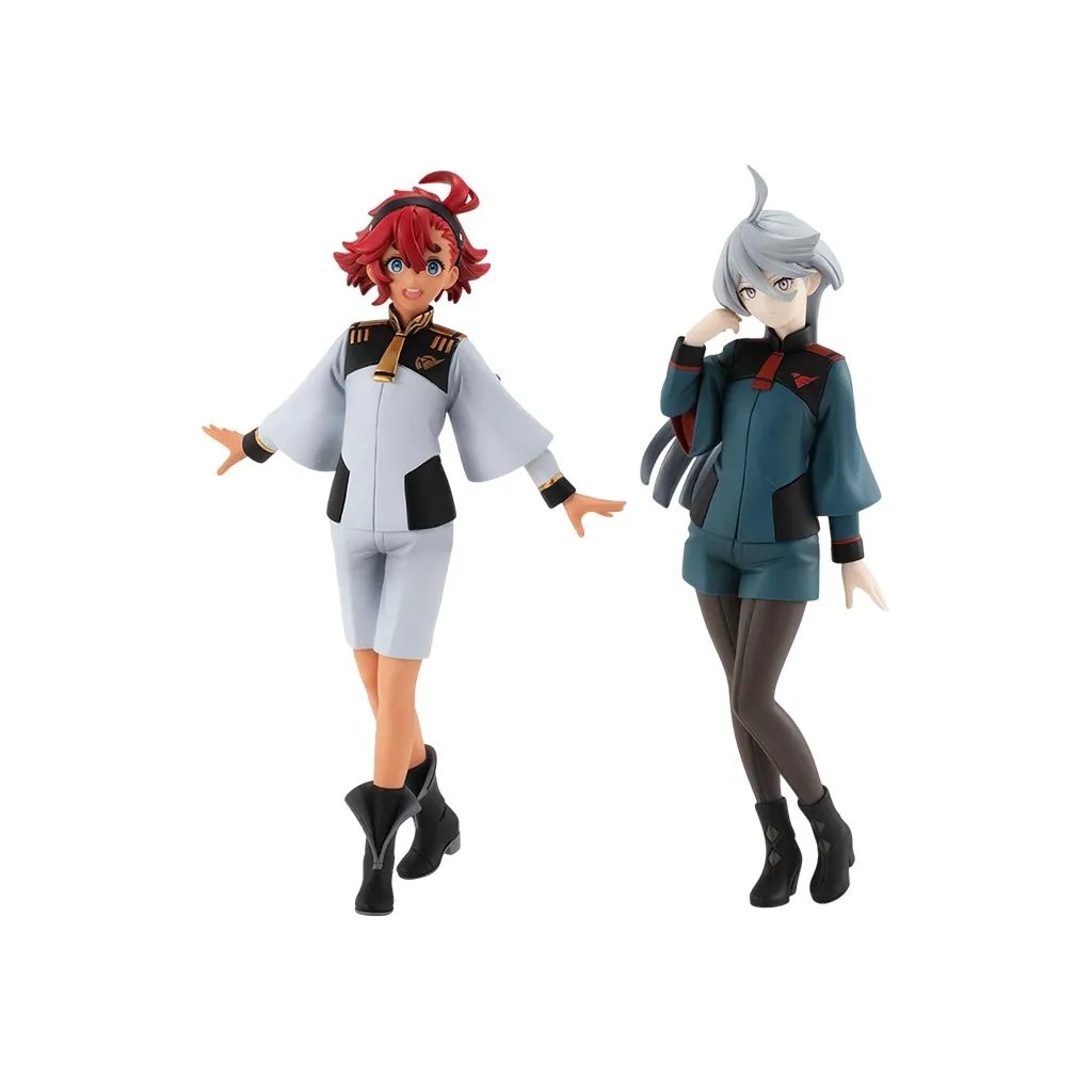 BANDAI Mobile Suit Gundam THE WITCH FROM MERCURY Sletta And Mioyane, Doll Set PB Limited Bonus Gifts 12.5cm