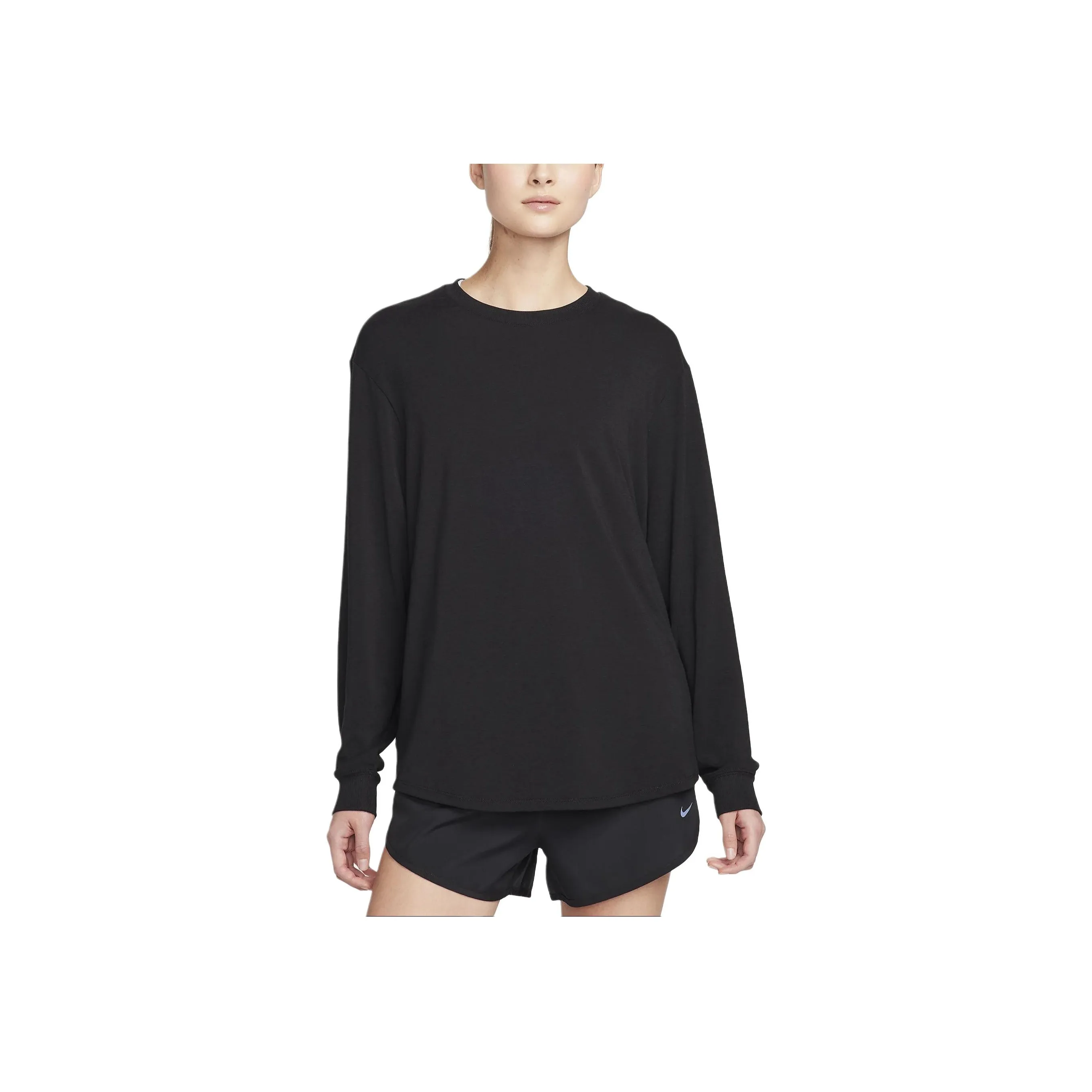 Nike Drop Shoulder Sleeve T Shirt Women's Black