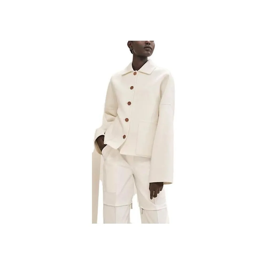 HERMES Jackets Coats Women's White