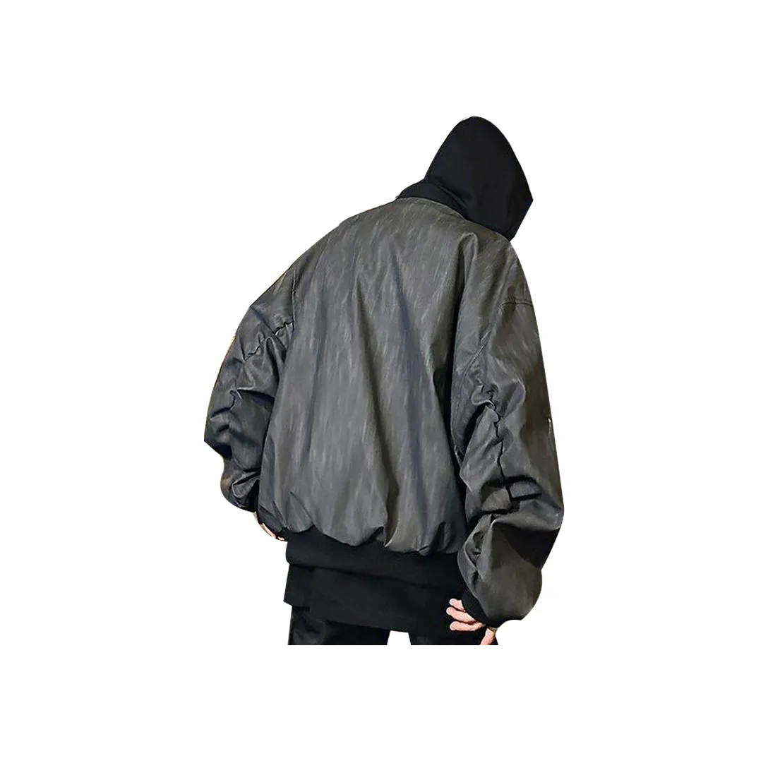 M MAICCO Jackets & Coats Men's Dark Gray PU Leather