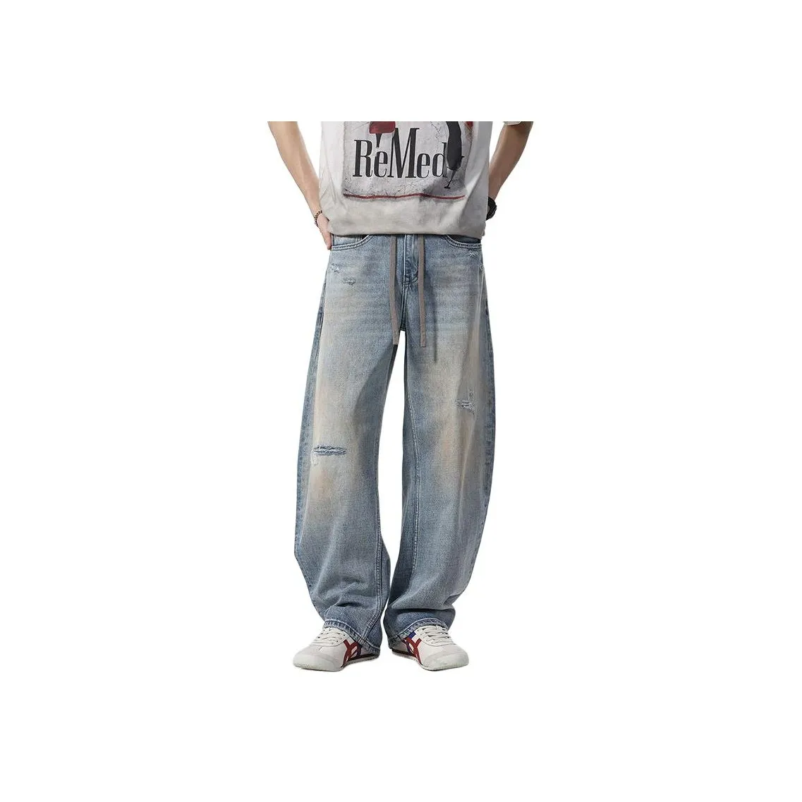 HIPHOPPUNKS Синий Мужской Джинсы