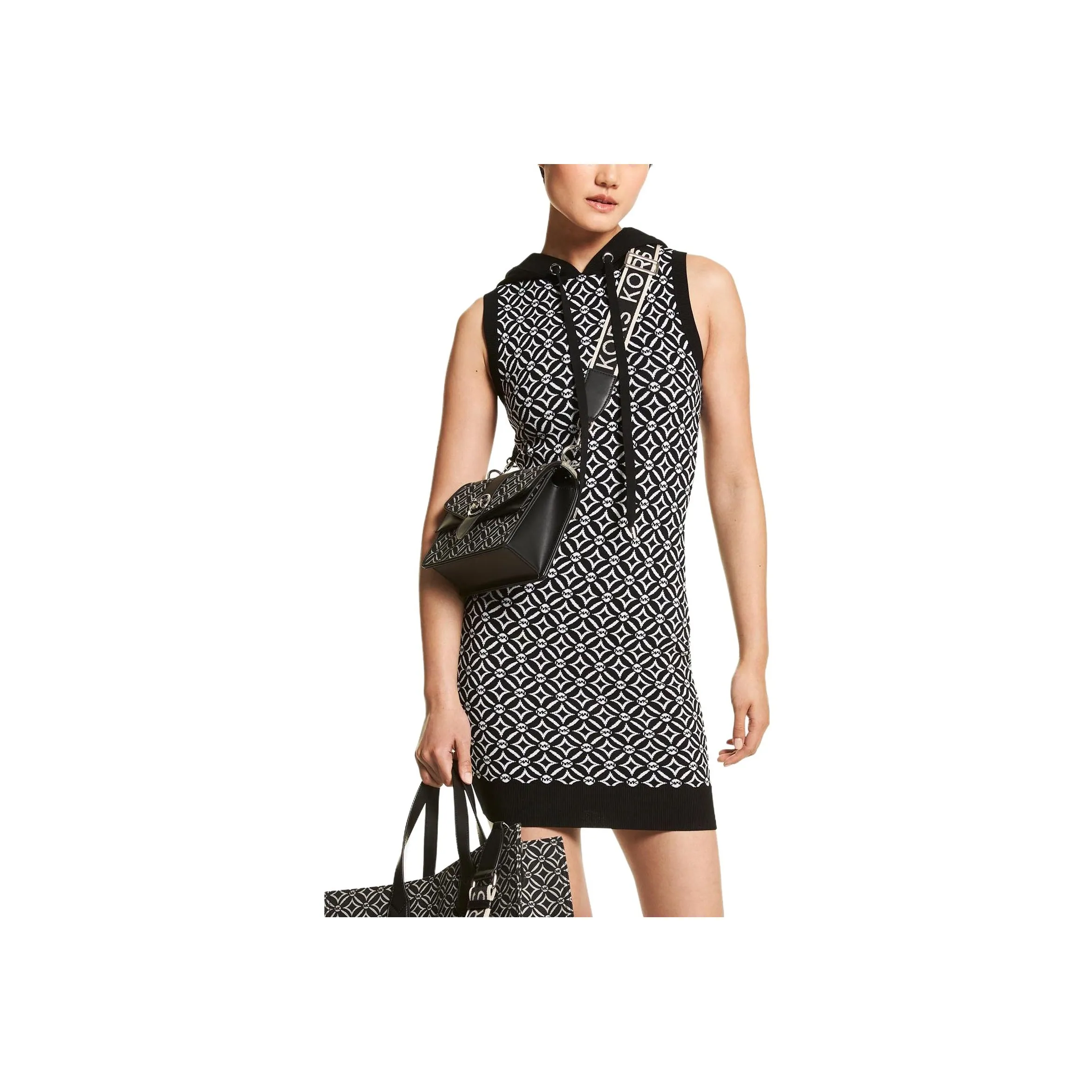 MICHAEL KORS SS23 Sleeveless Dress Women's Black