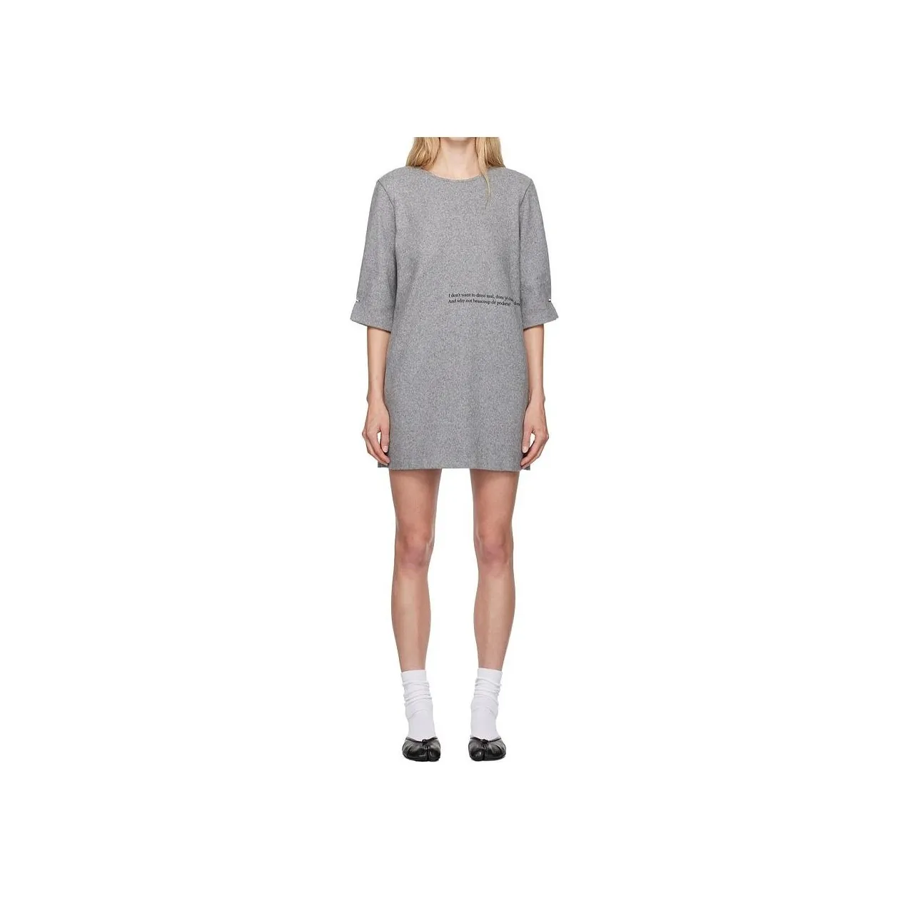 MM6 Maison Margiela Slogan Printed T Shirt Dress