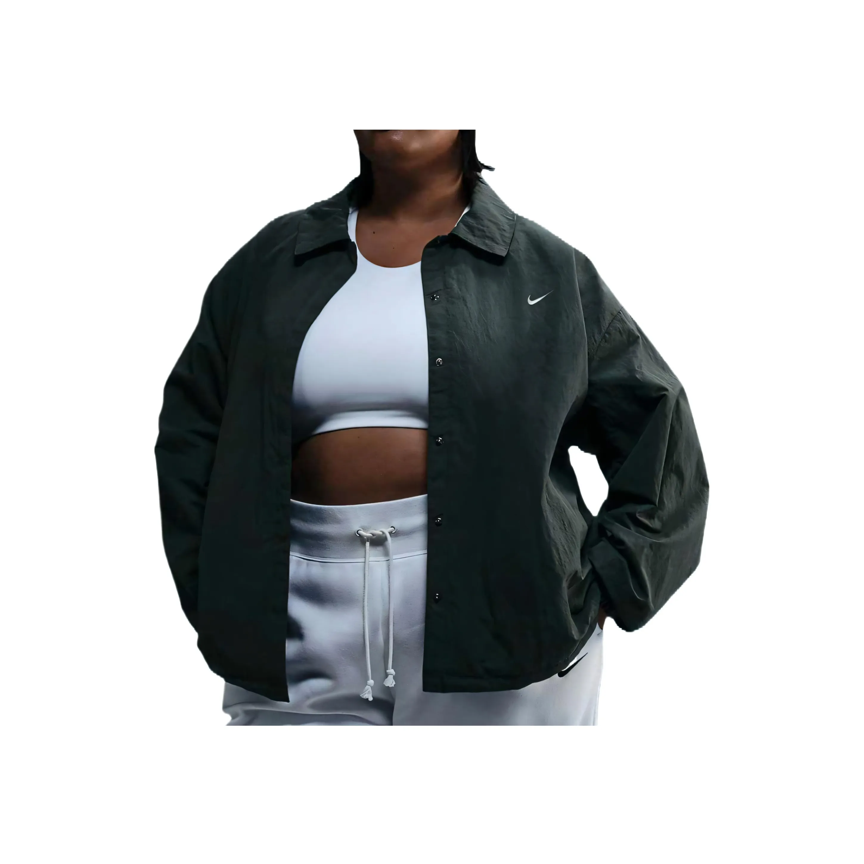 Nike Sportswear Essential Women's Oversized Uv Woven Coaches' Jacket Plus Size
