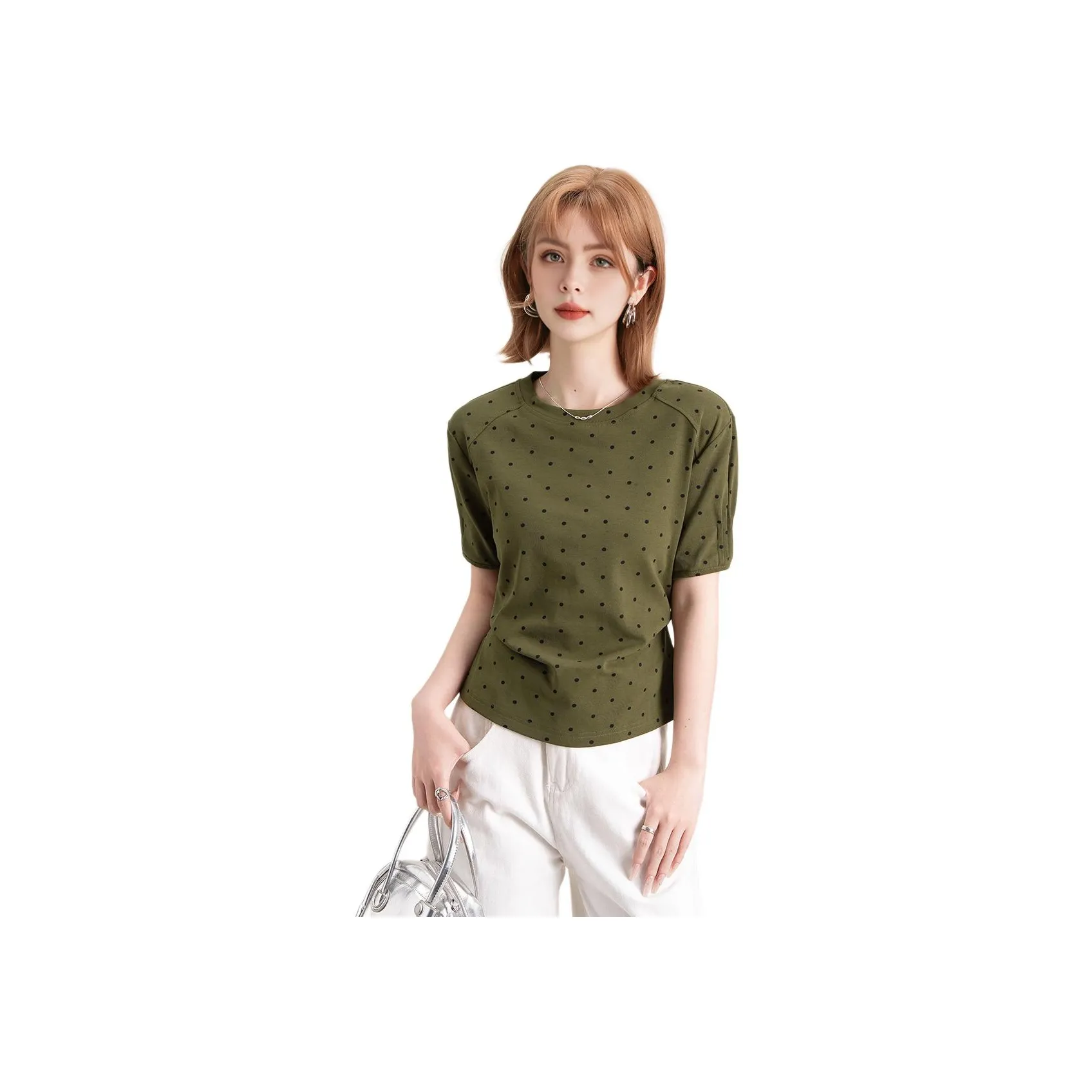 FAWENXIANGZI Фонарик на рукаве T-рубашка Женская