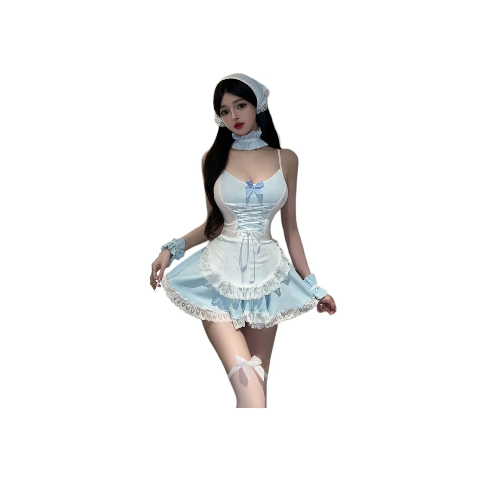 Aghr Светло-синий Без аксессуаров Женские Слиплатья