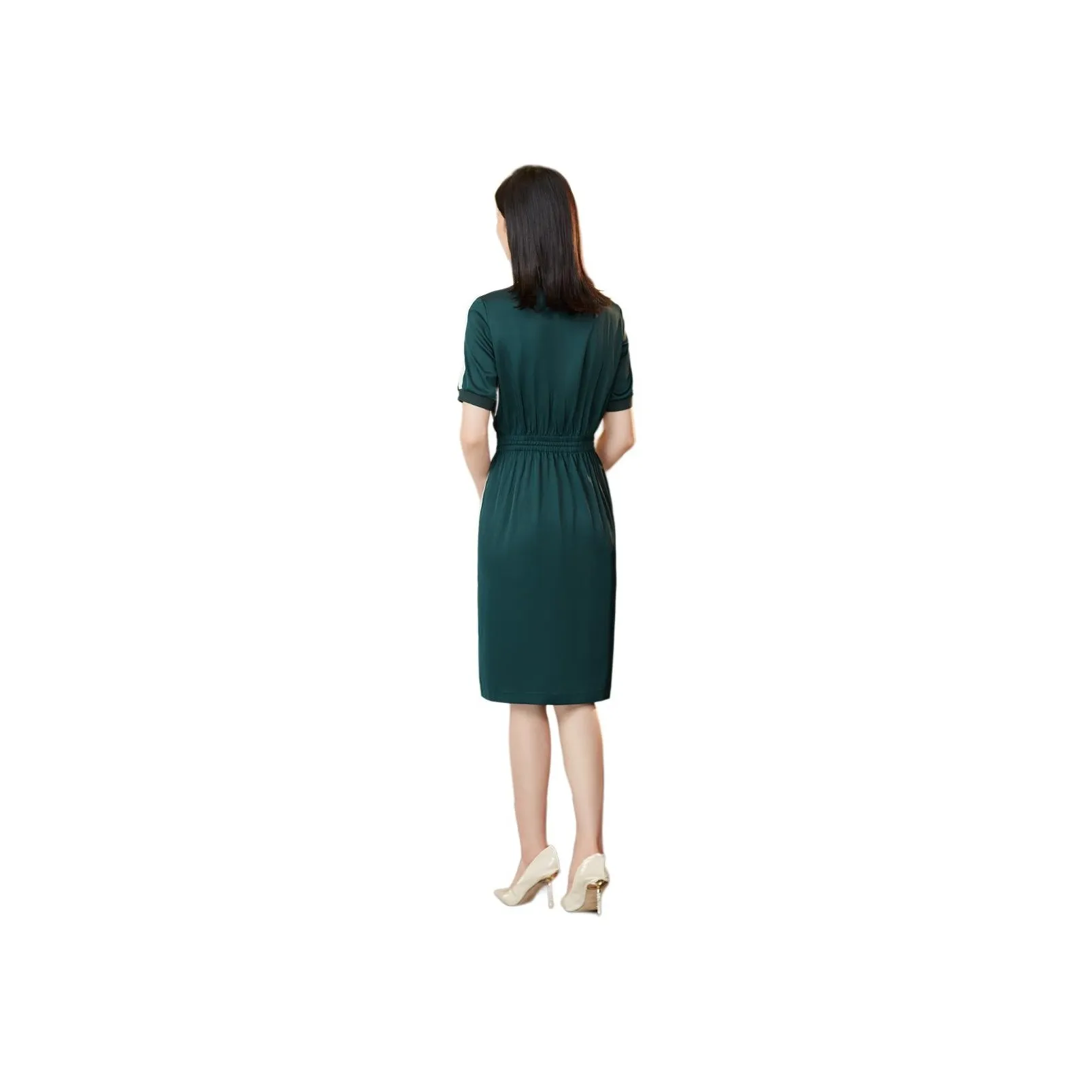 BBLLUUEE Short Sleeved Dress Women's Turquoise
