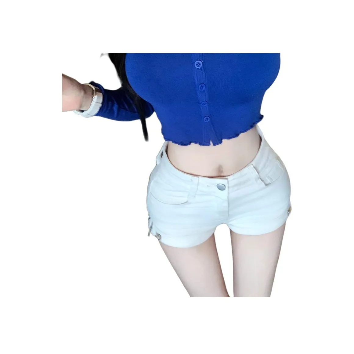 YEARNED Джинсовые шорты Женские Белые