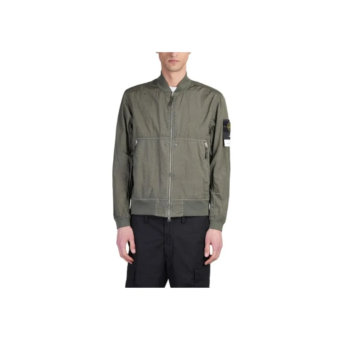 STONE ISLAND Logo Patch Zipped Jacket