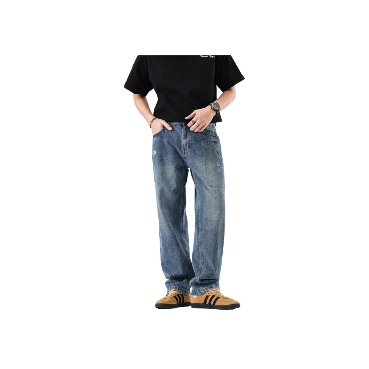 JASONWOOD Cowboy on the Run Джинсы Унисекс Haze Синий