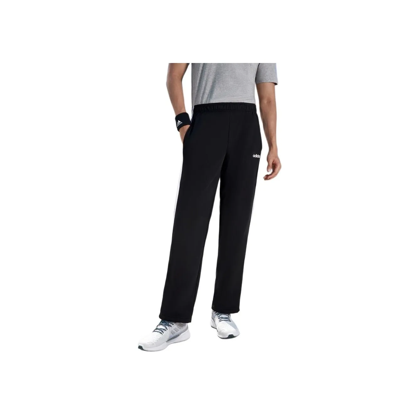 Adidas Outlets Knitted Sports Pants Men's Black/White