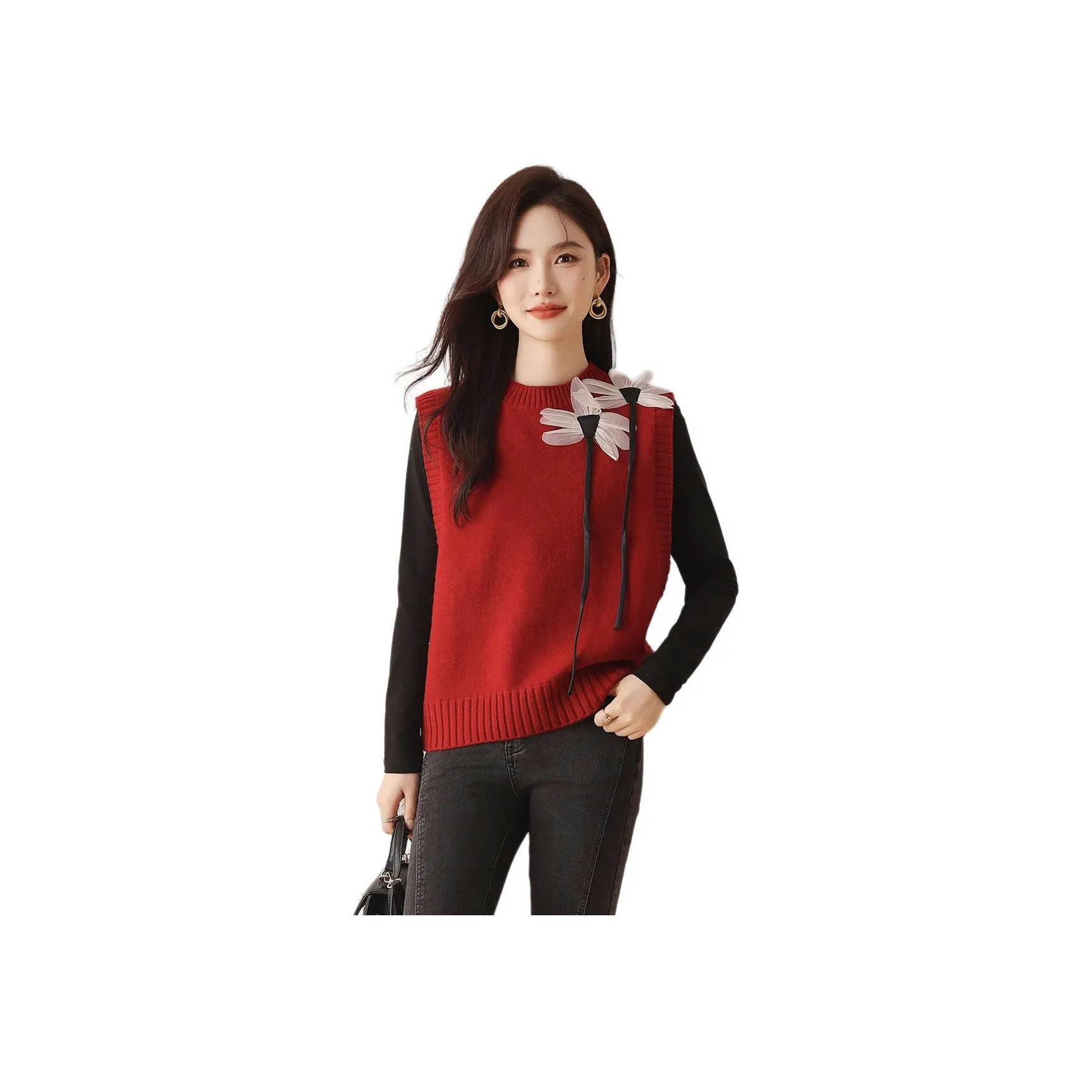 X MOOM Vests Women's Burgundy