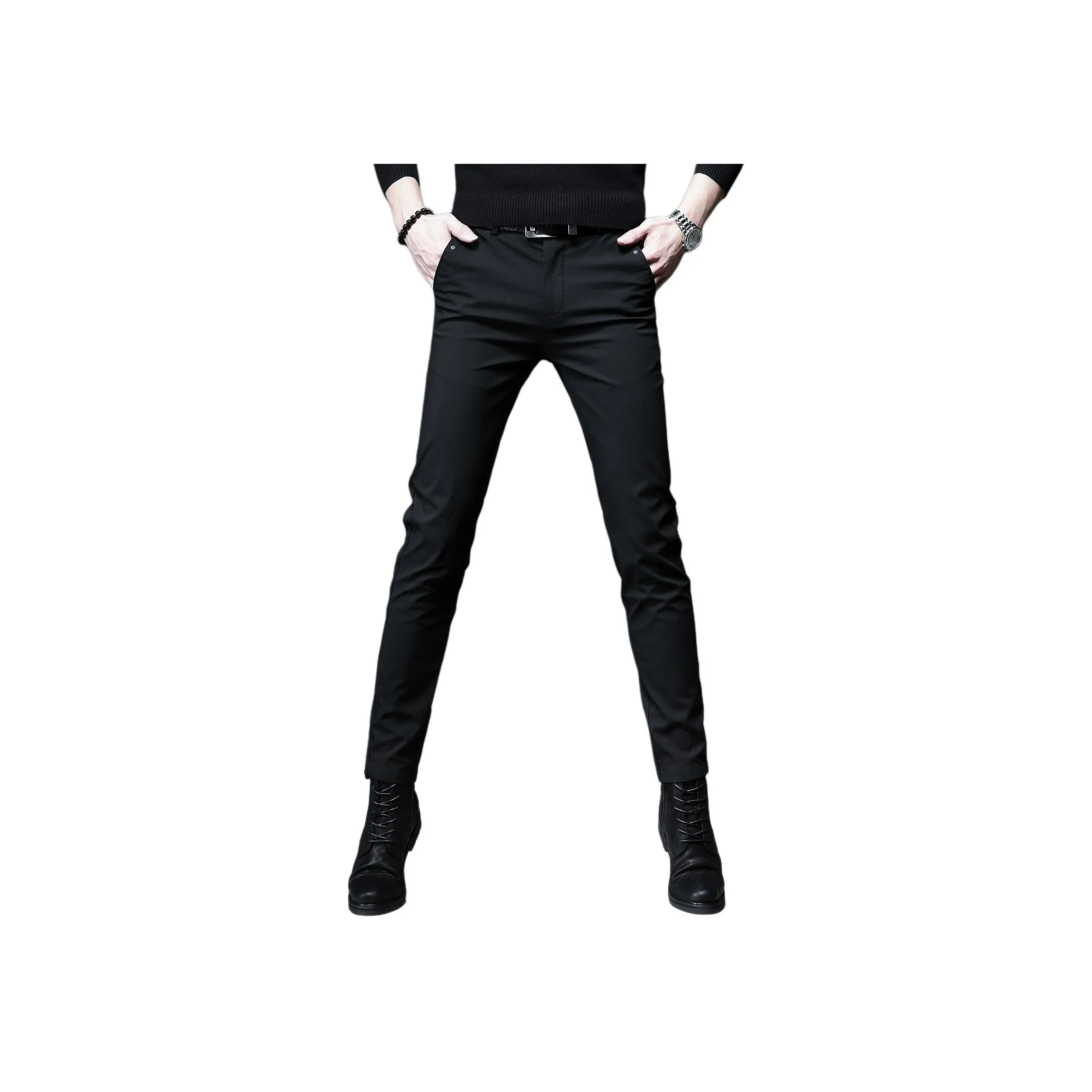 JIKENDI Мужские Черные Повседневные Штаны
