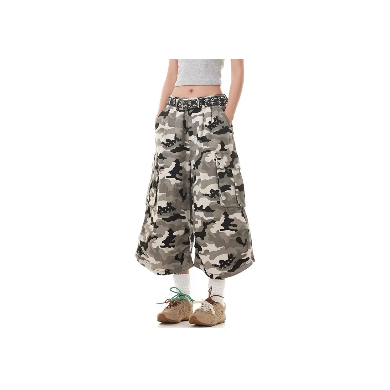 Weles Denim Shorts Unisex Camouflage