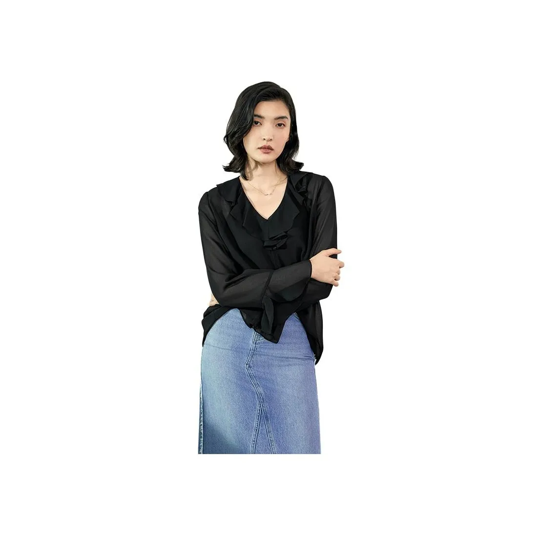 TKY SHOP Shirt Women's Intellectual Black