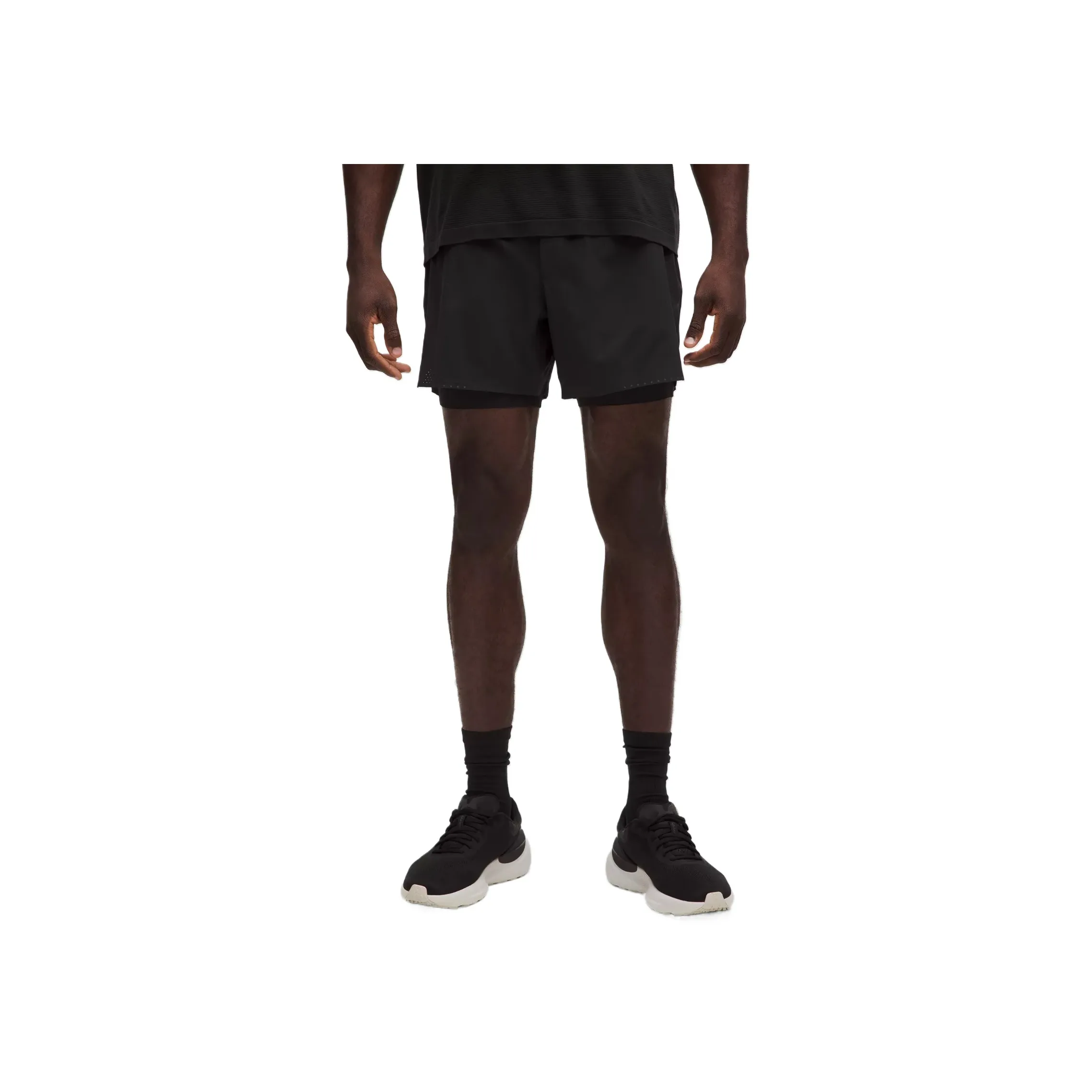 lululemon Fast and Free Спортивные шорты 5' Мужской Черный
