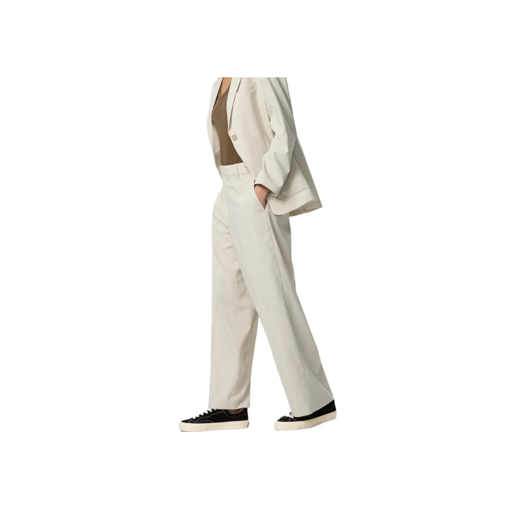 UNIQLO Повседневные брюки Женские Бежевые