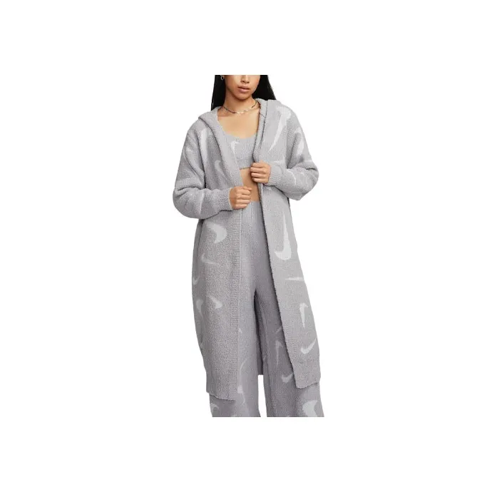 Nike Sportswear Phoenix Cozy Bouclé Women's Loose Long Knit Cardigan Gray