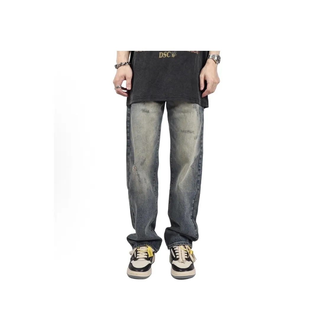 YEARNED Синий Унисекс Джинсы