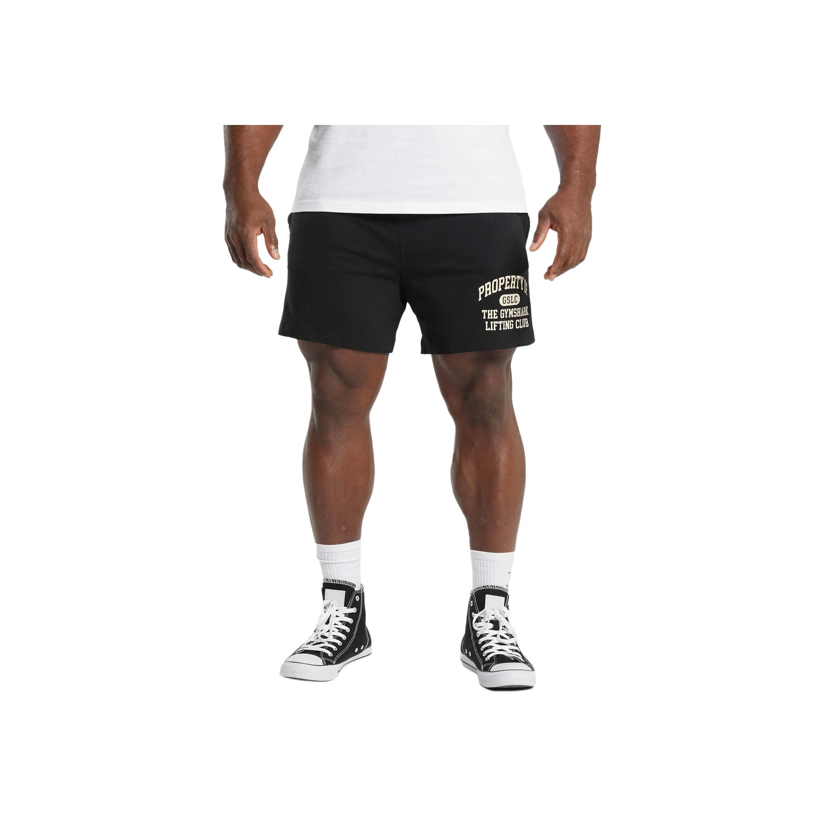 GYMSHARK LIGHTWEIGHT JERSEY SHORTS Casual Shorts Men's Black