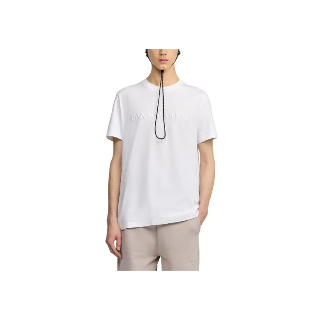 Canada Goose Logo Embroidered Crewneck T Shirt