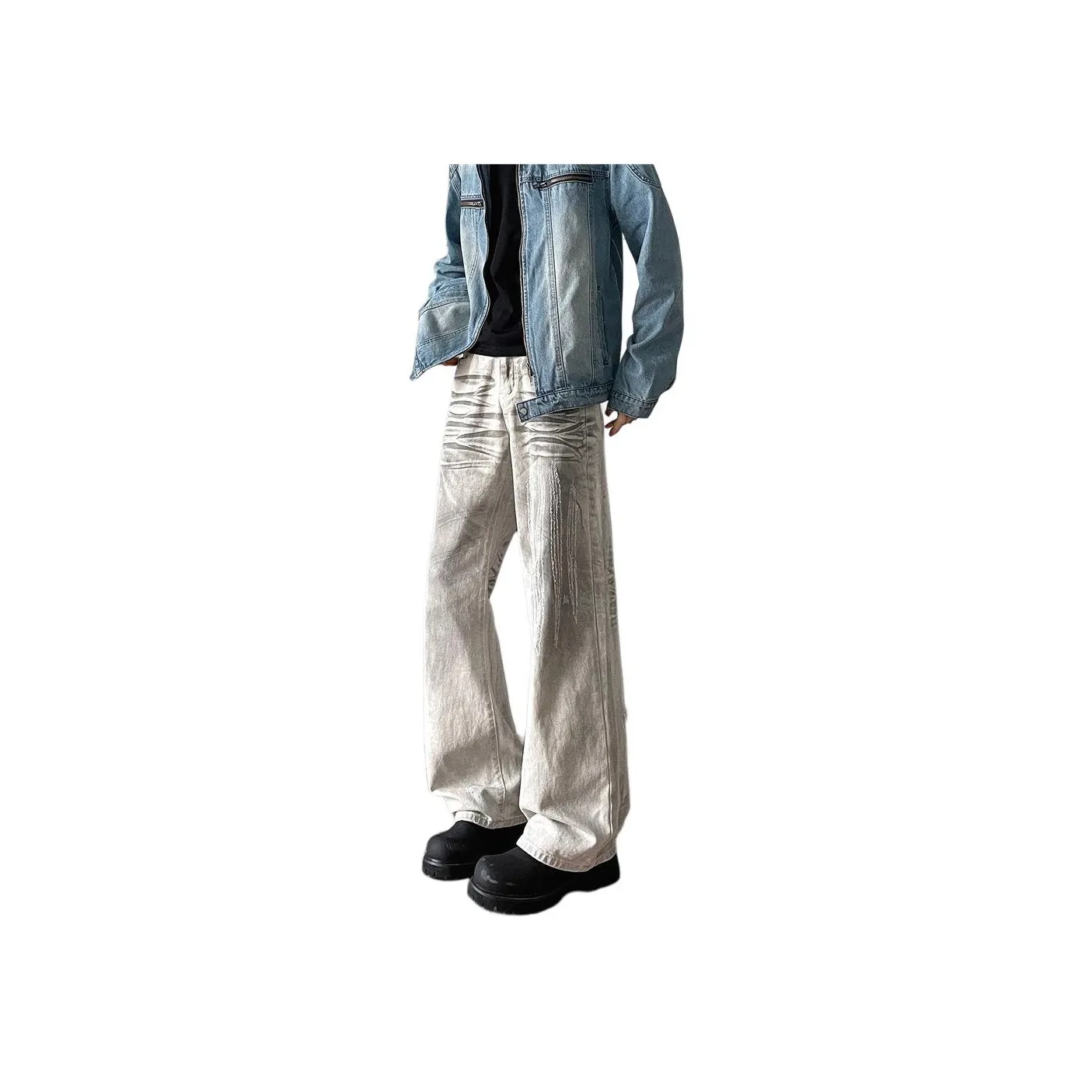 NVRFRGT Jeans Unisex Ecru