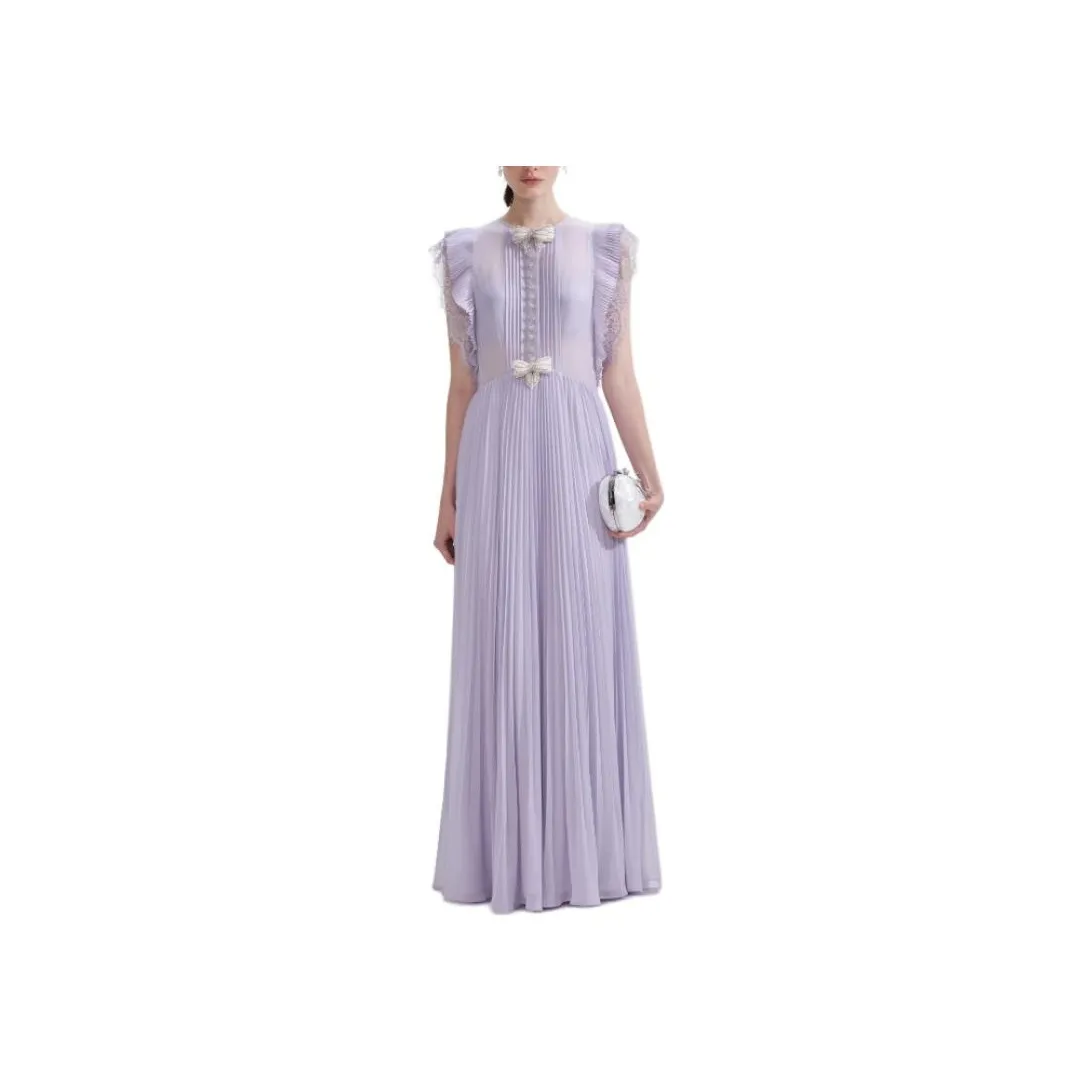 Self portrait Chiffon Ruffled Maxi Dress