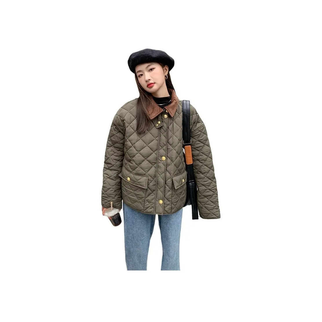 MEXICAN Армейский зеленый Женские пуховики