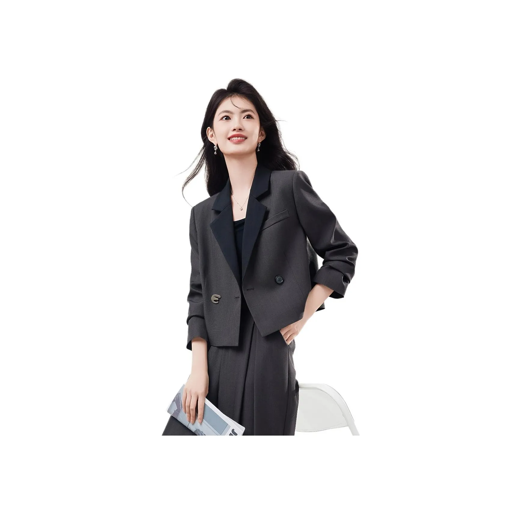 XINFEIYU Jacket Women's Dark Gray