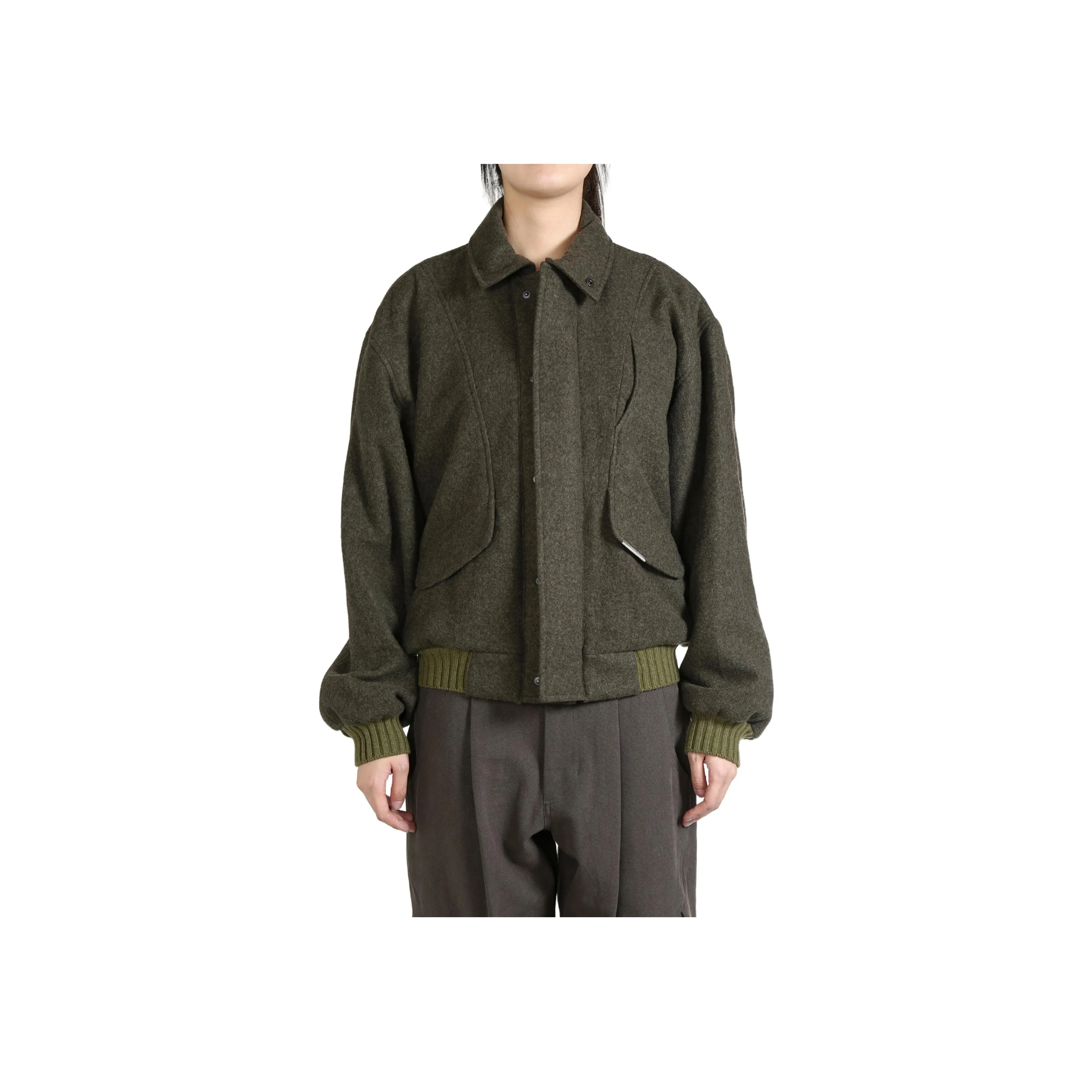 HYEIN SEO Wool Bomber Jacket 'Khaki'