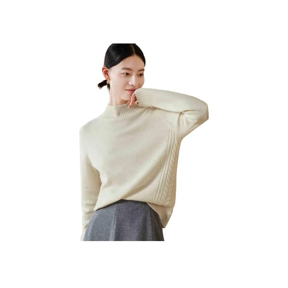 MIHUANG Cashmere Sweaters Women's White