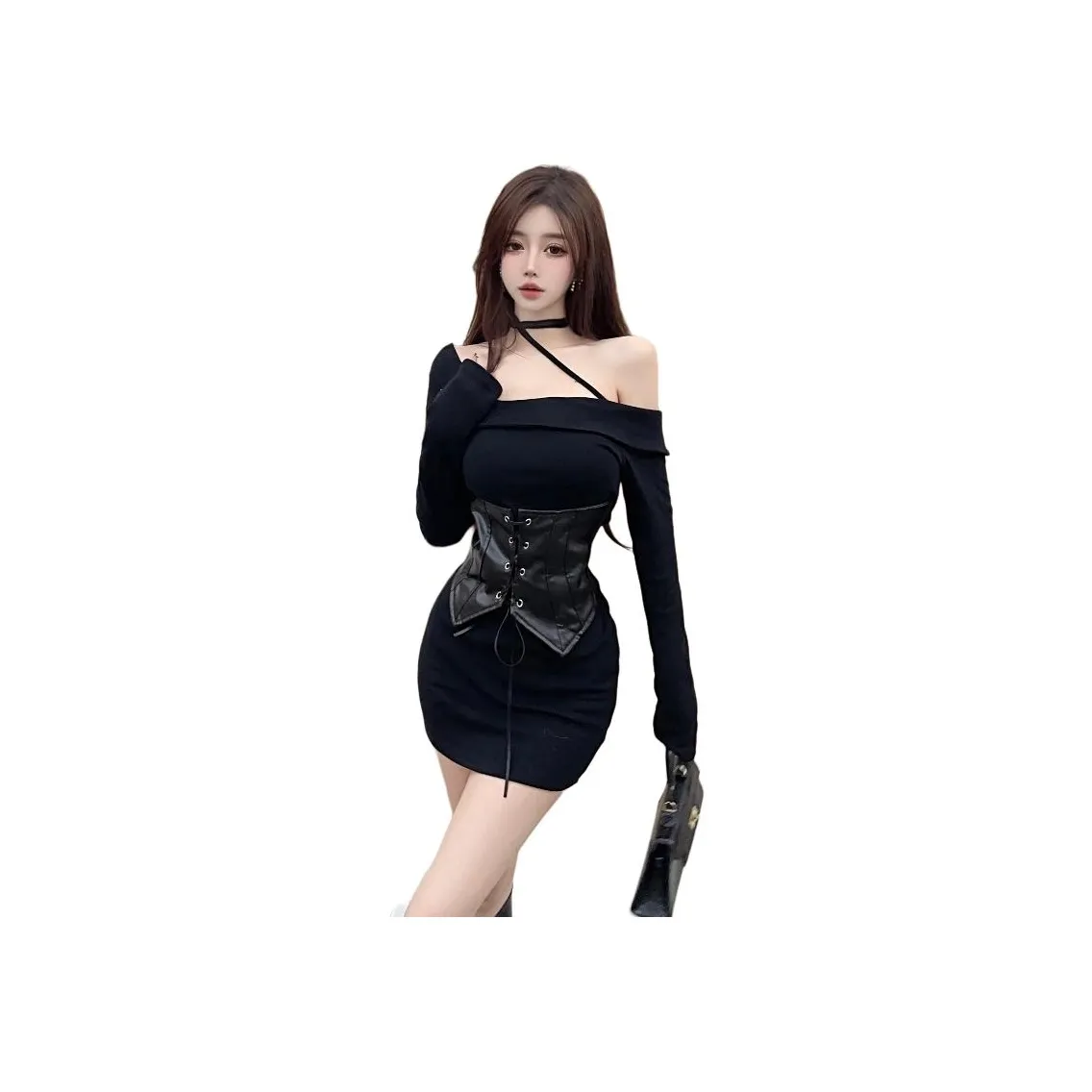 JOPPTI Длинное платье с длинными рукавами женское