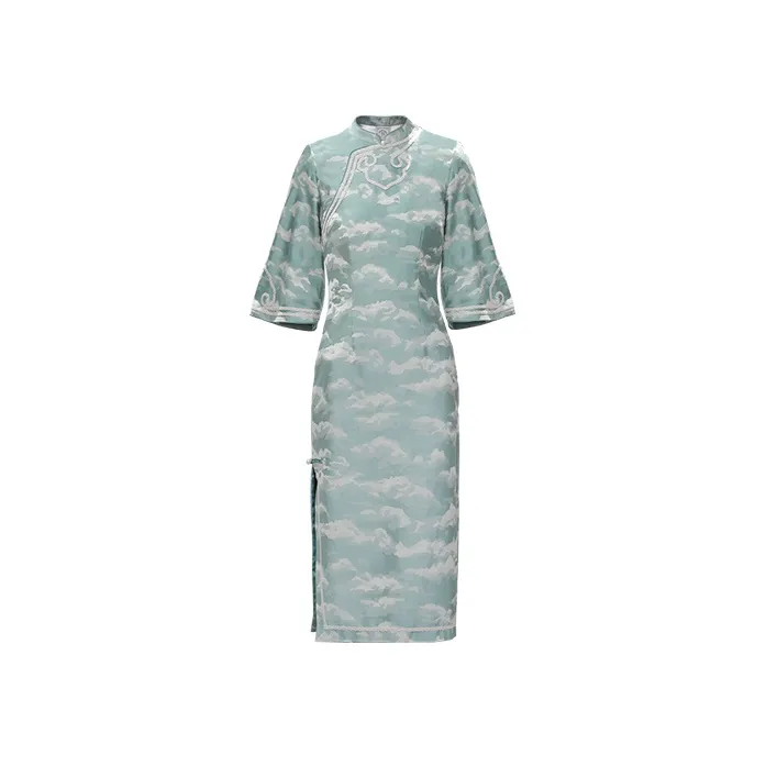JINYE ORIENTAL Cheongsam Women's Turquoise