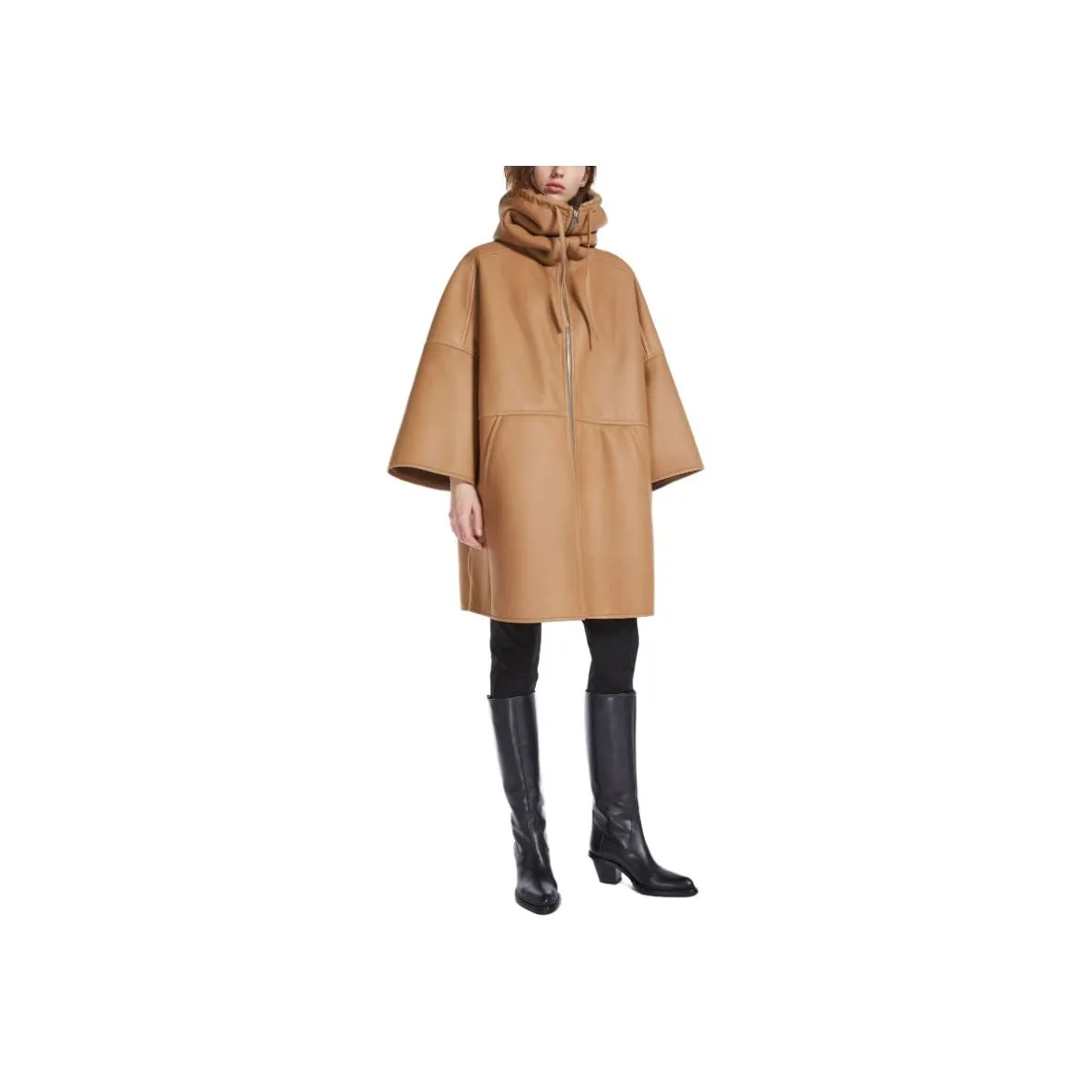 MaxMara Short Leather Coat