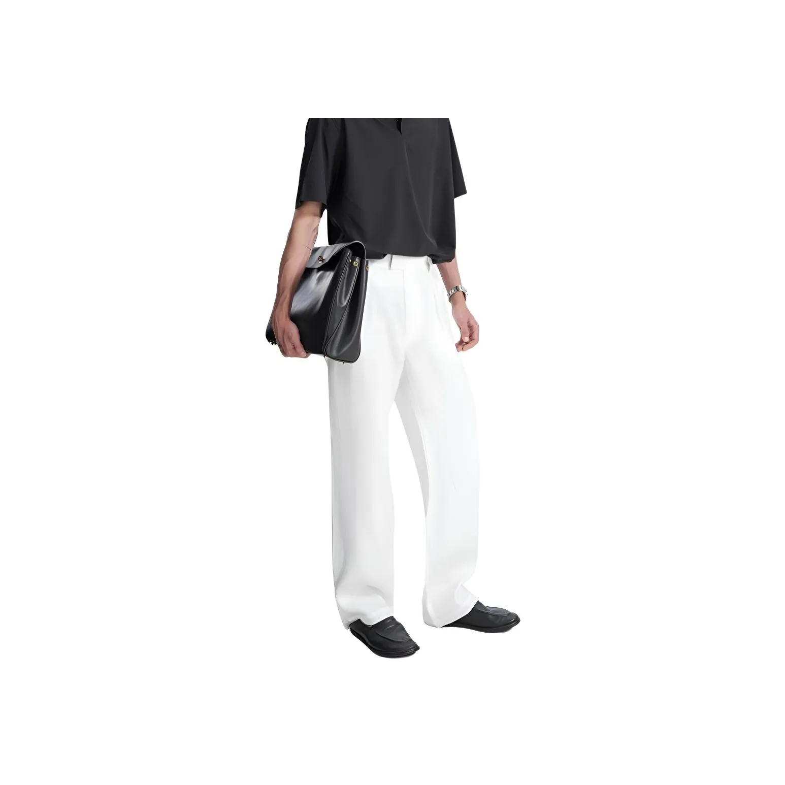 SEE ALSO 40 Twill High End Vintage Linen Straight Cut Pants Unisex