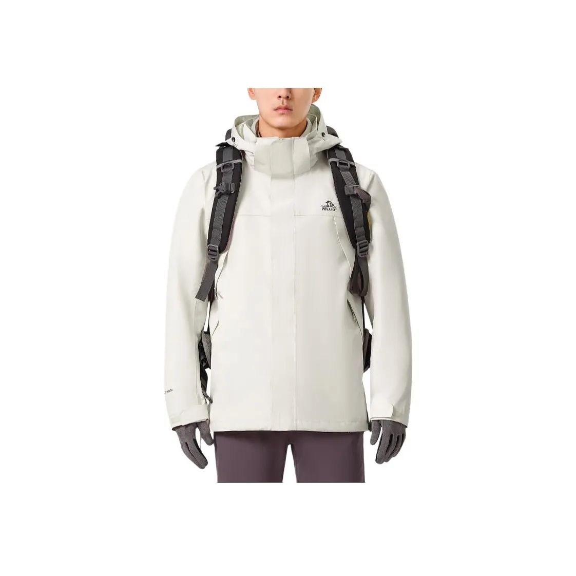 PELLIOT Classic 1.0 Waterproof, Windproof, Abrasion Resistant, Thermal, Cold Resistant Windbreaker Jacket Men's Ecru