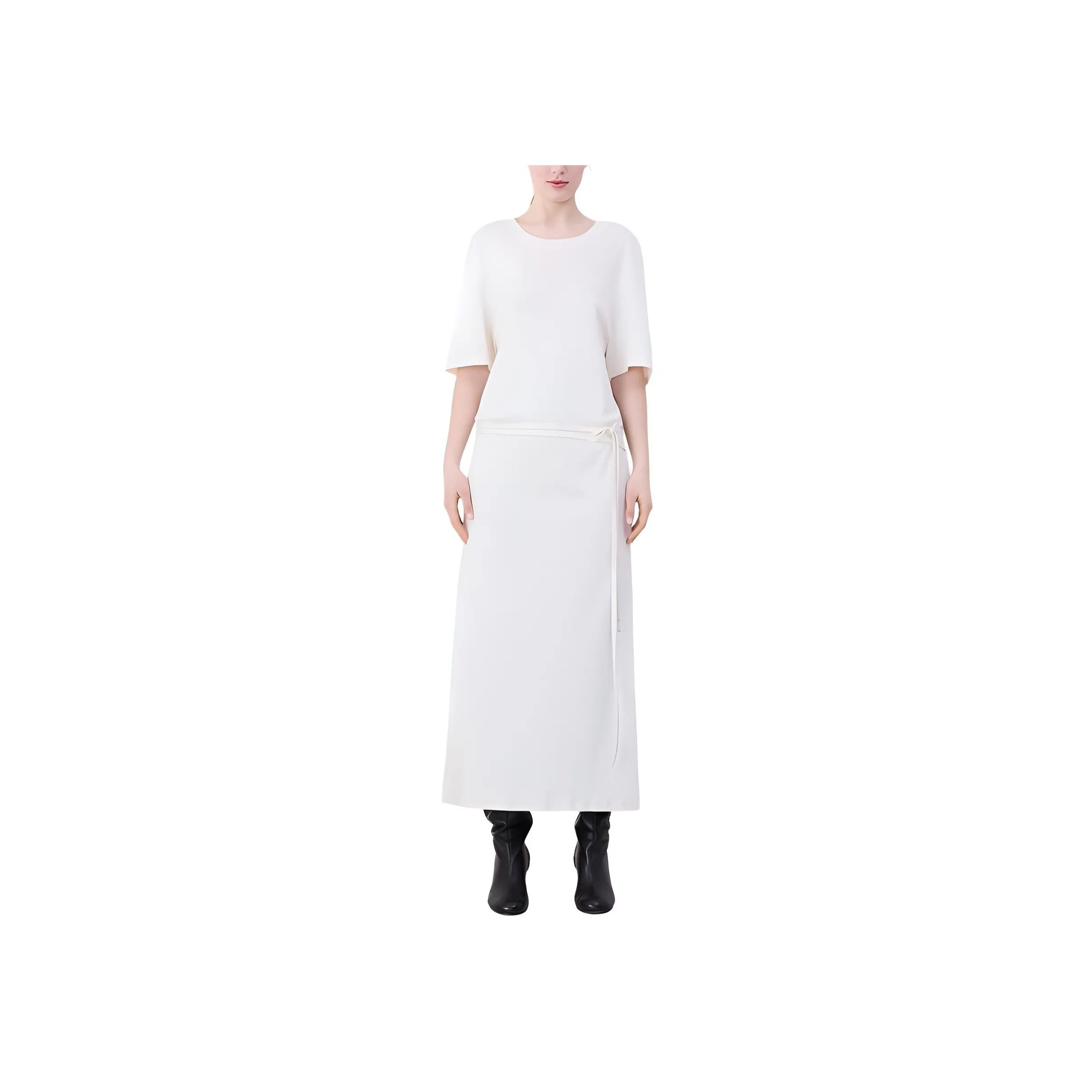 Lemaire Belted Crewneck Knitted Dress