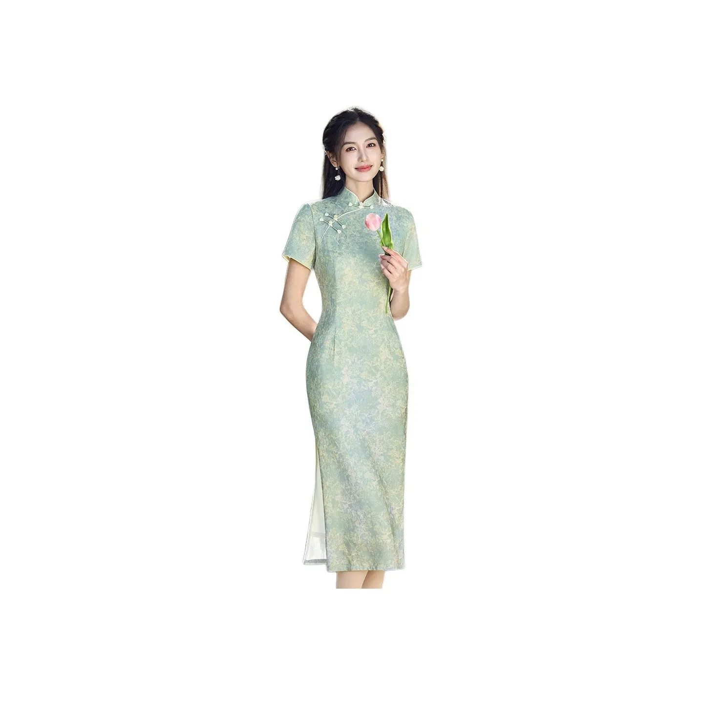 ENEESSI Cheongsam Women's Sky Blue
