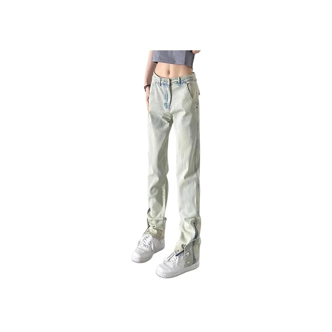 TLONELY1 Jeans Unisex Yellow Mud