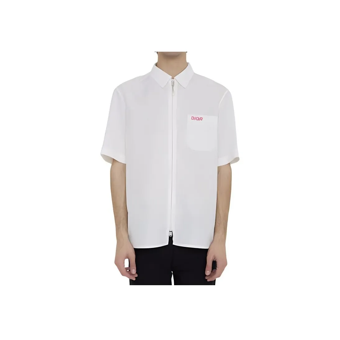 DIOR Homme Zip Up Short Sleeved Shirt