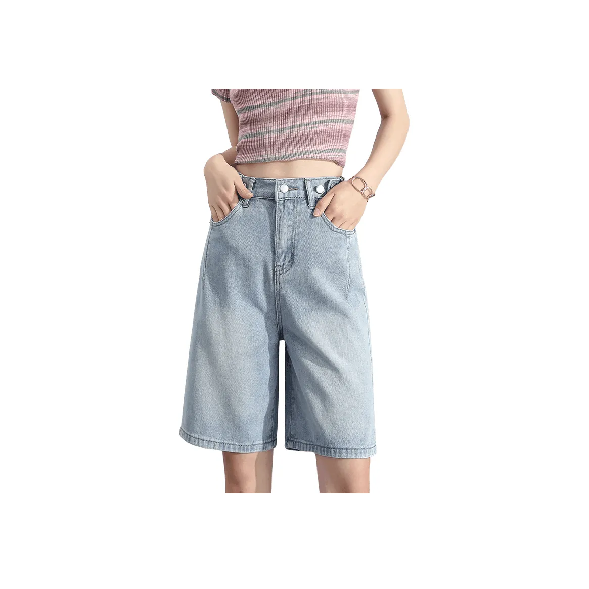 Silly Denim Shorts Women's Light Blue