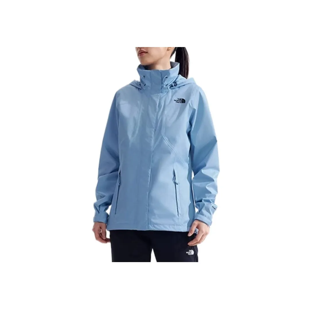 THE NORTH FACE SS24 Waterproof, Windproof, And Breathable Windbreaker Jacket Women's Cool Pale Blue