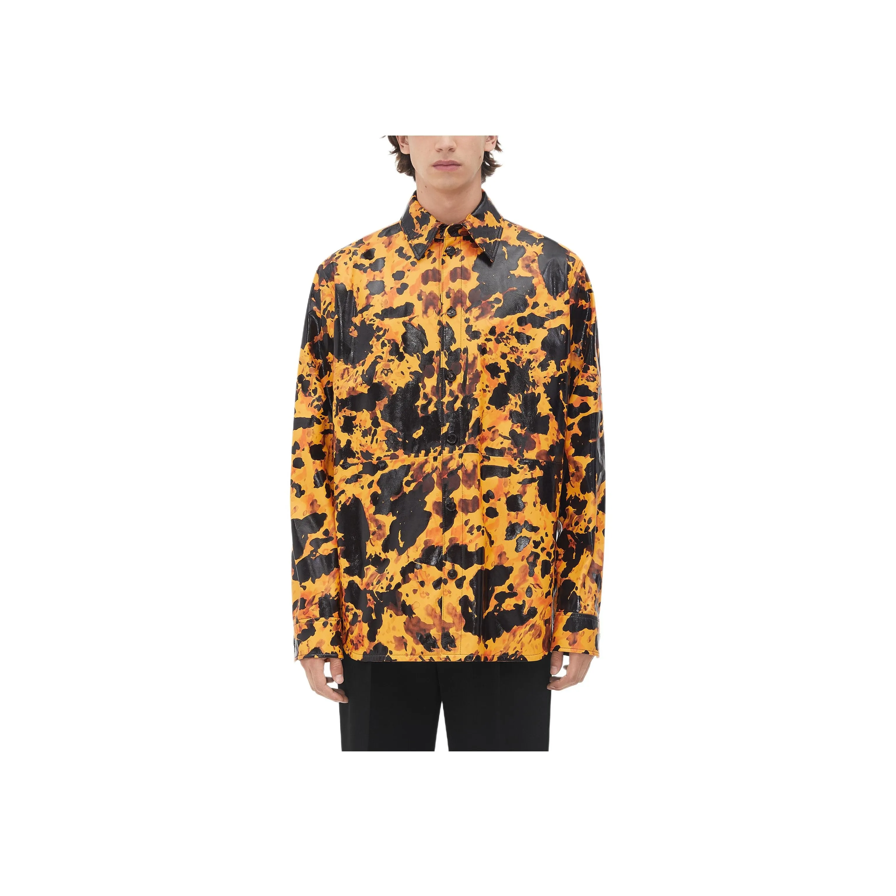 Bottega Veneta FW24 Leather Jacket Men's Mango