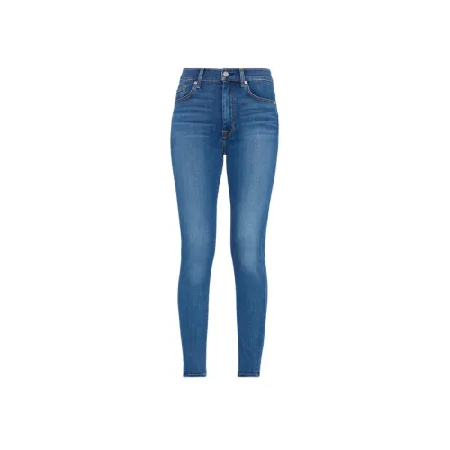 SEVEN FOR ALL MANKIND Темно-синие Женские Джинсы
