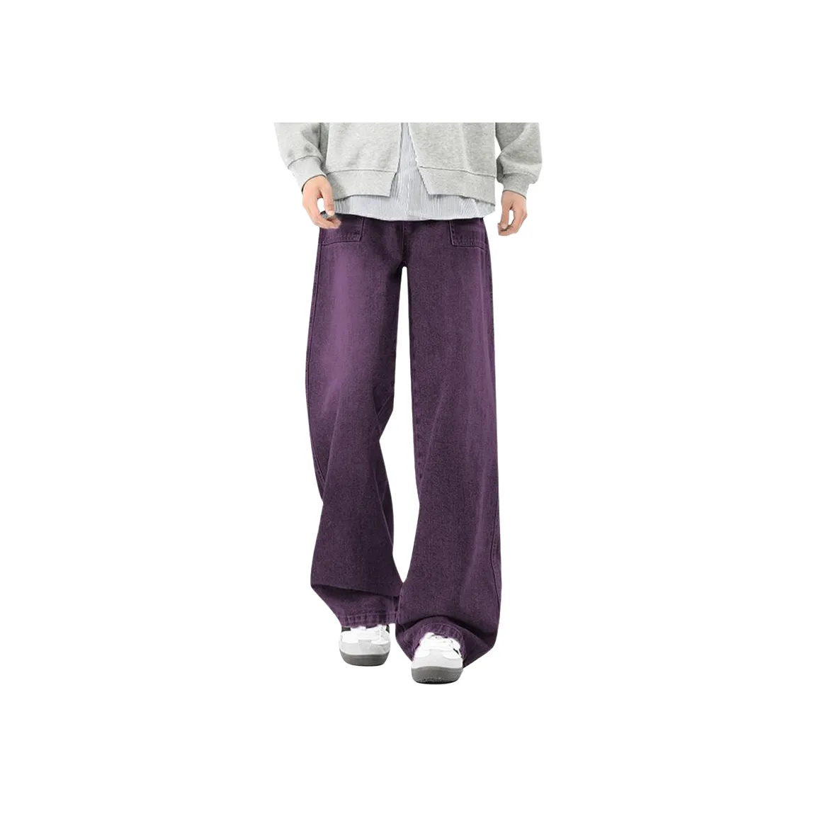 MIIRACER Jeans Unisex Washed Purple