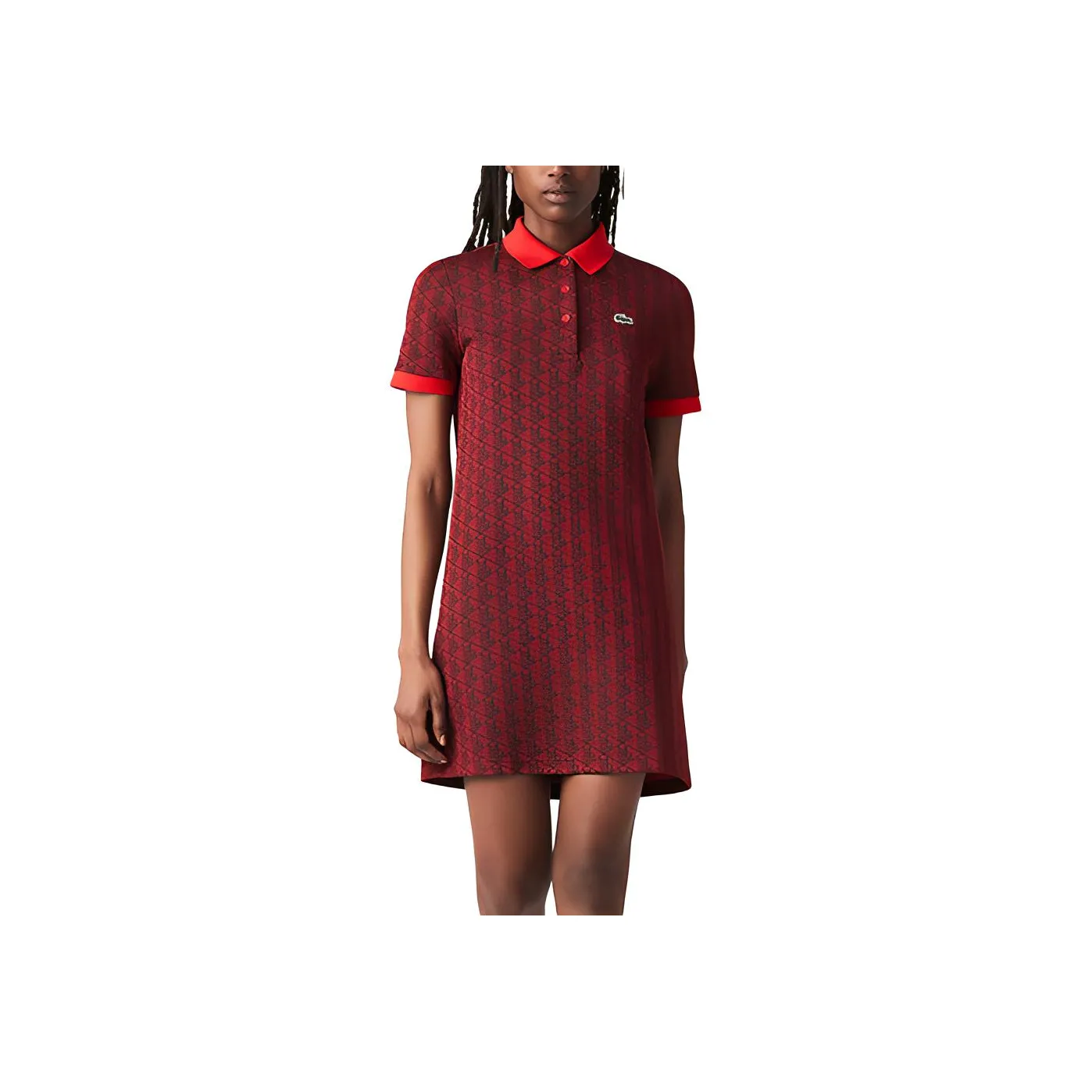 LACOSTE SS22 Dress Women's Dark Red