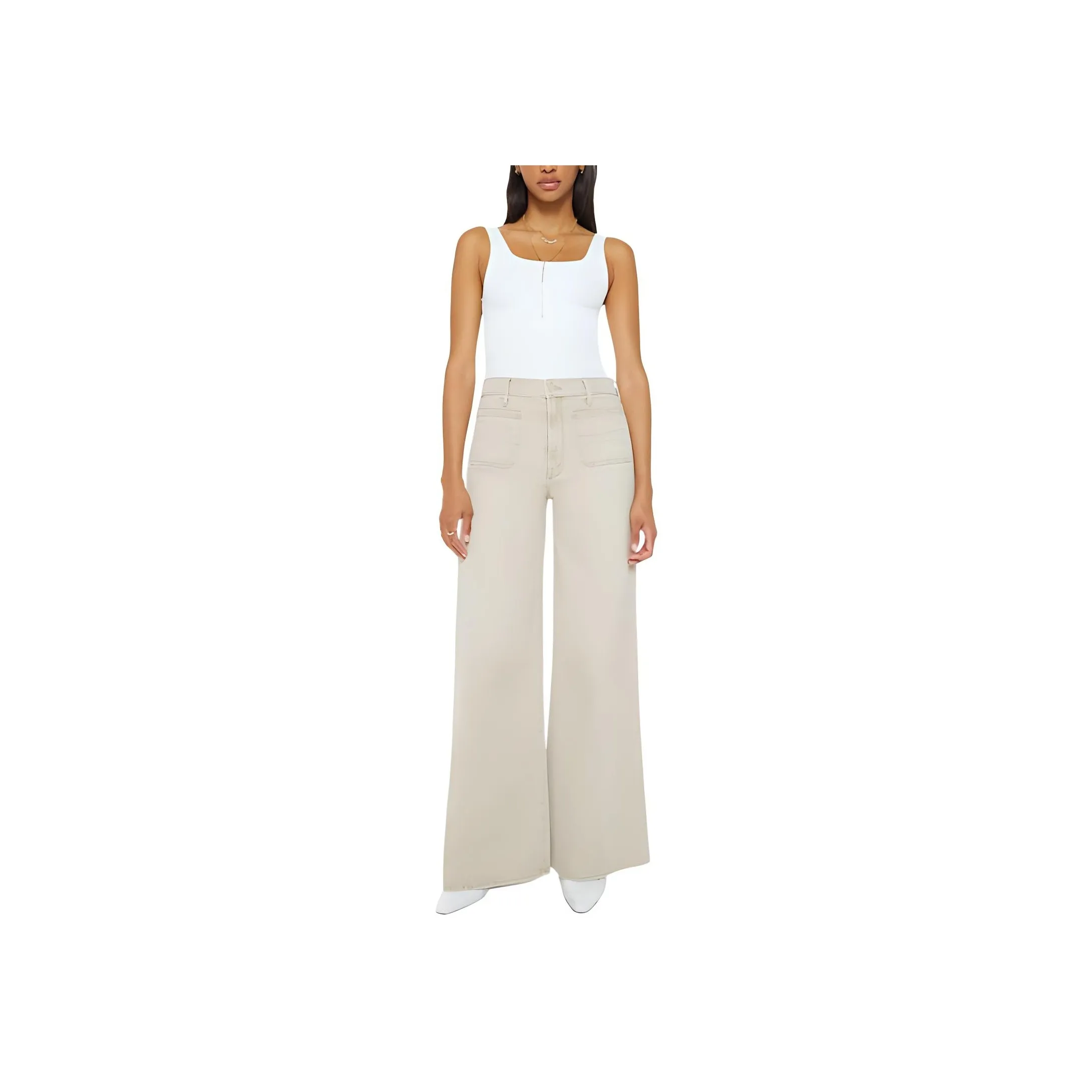 MOTHER High Waist Wide Leg Jeans