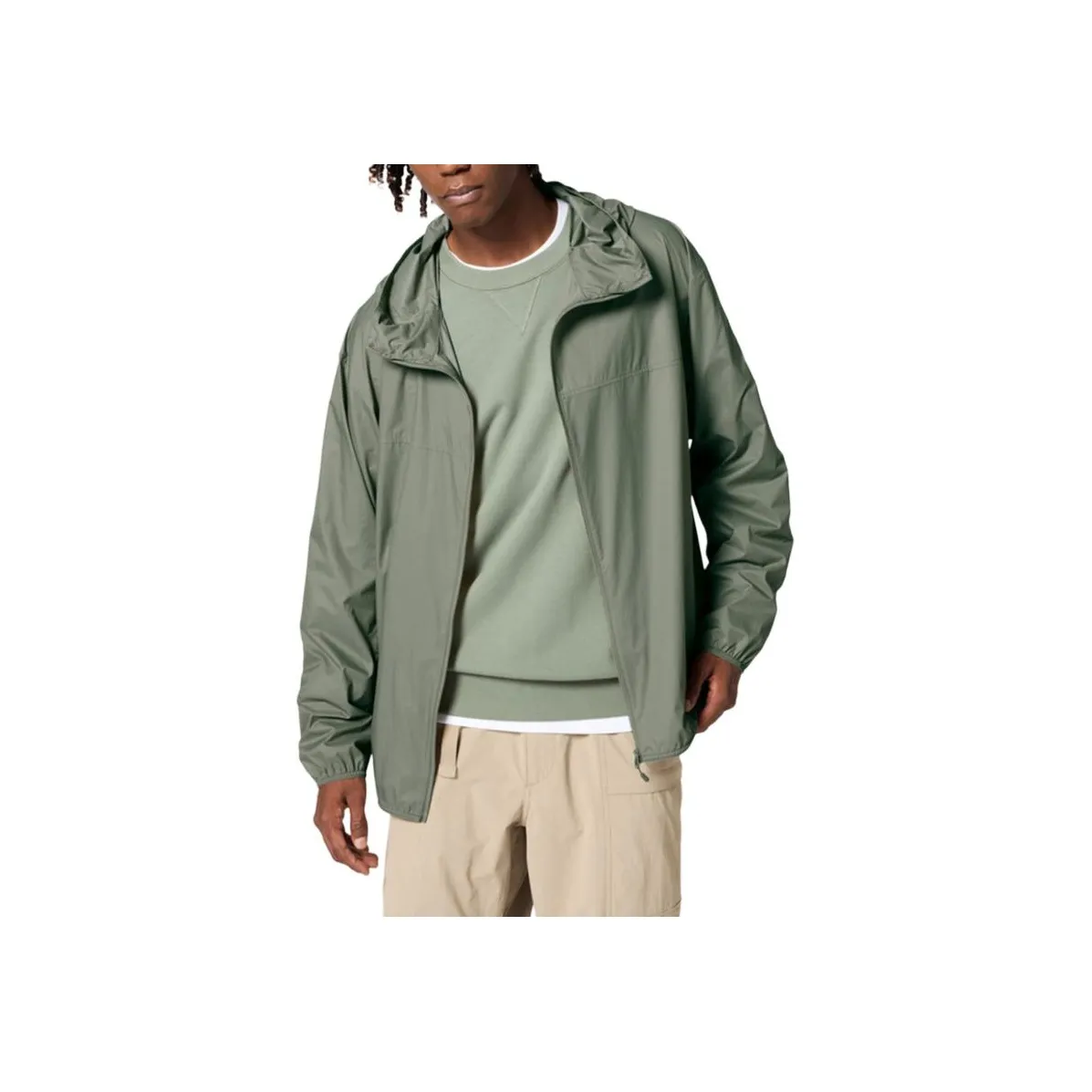 UNIQLO Breathable Windproof Sun Protection Clothing Men's Grass Green