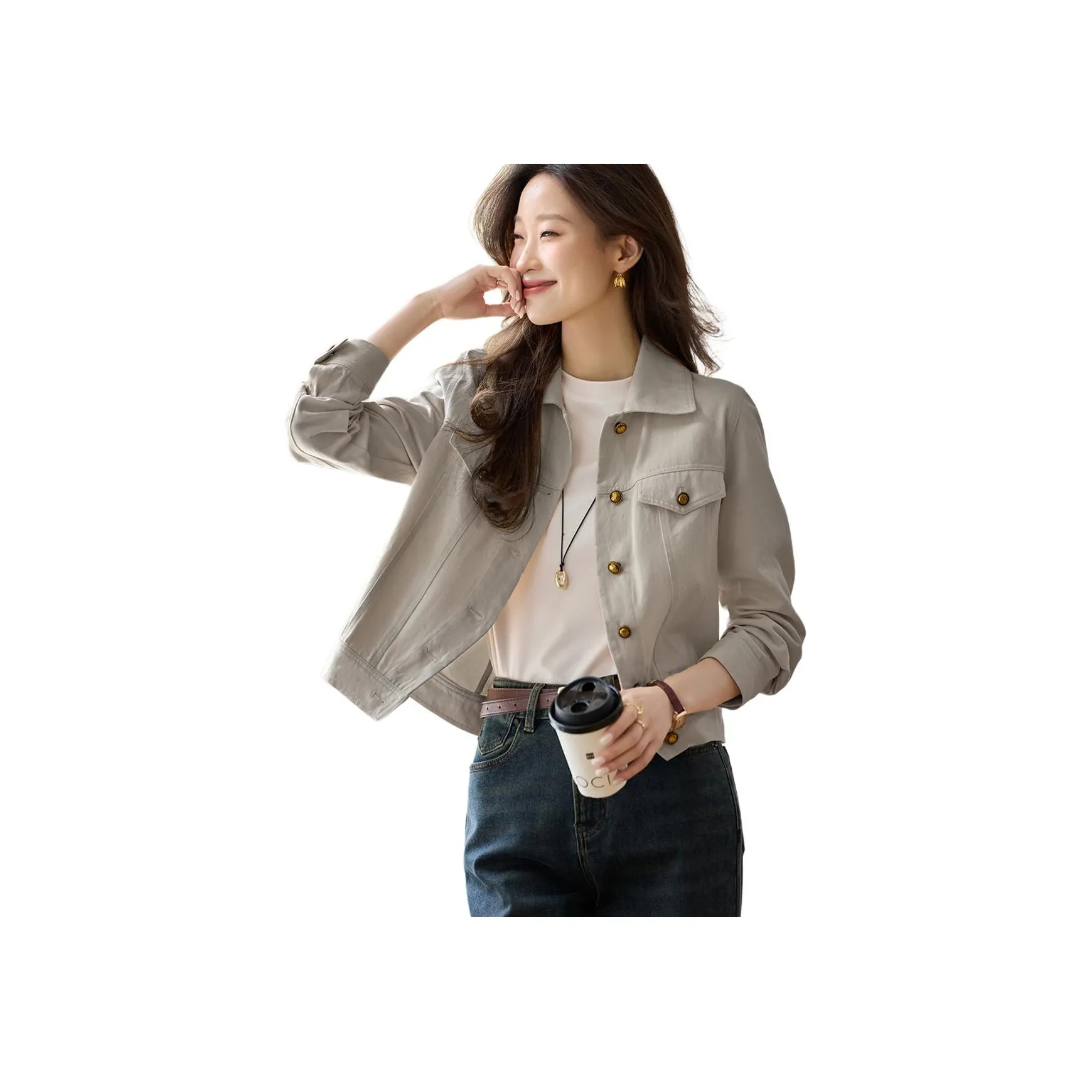 Mo Han Yi Mei Iceberg Gray Женские Куртки